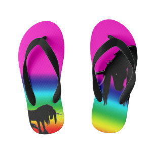 Tongs Enfants Unicorne arc-en-ciel