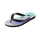 Tongs Enfants Unicorne violette avec Parties scintillant sur Tur (Incliné)