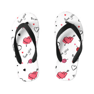 Tongs Enfants Valentine's Hearts Arrow sans couture