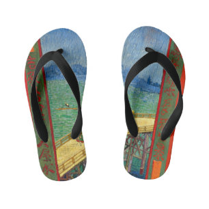 Tongs Enfants Van Gogh Le pont dans la pluie après Hiroshige