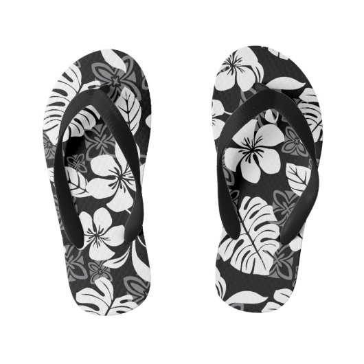 TONGS ENFANTS VENDREDI ALOHA (NOIR & GRIS) (Semelle)