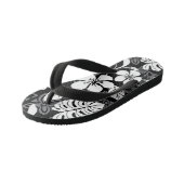 TONGS ENFANTS VENDREDI ALOHA (NOIR & GRIS) (Incliné)