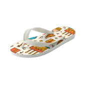 Tongs Enfants Vibrant Birthday Party Seamless Pattern (Incliné)