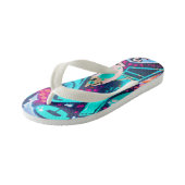 Tongs Enfants Vibrant Geometric Pattern Summer Flip Flops (Incliné)