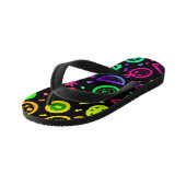 Tongs Enfants Vibrant Neon Fruits Motif Art (Incliné)