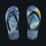 Tongs Enfants Vincent Van Gogh Starry Nuit Vintage Art<br><div class="desc">Vincent Van Gogh Starry Nuit Art Vintage Flip Flops pour enfants</div>