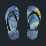 Tongs Enfants Vincent Van Gogh Starry Nuit Vintage Art<br><div class="desc">Vincent Van Gogh Starry Nuit Art Vintage Flip Flops pour enfants</div>