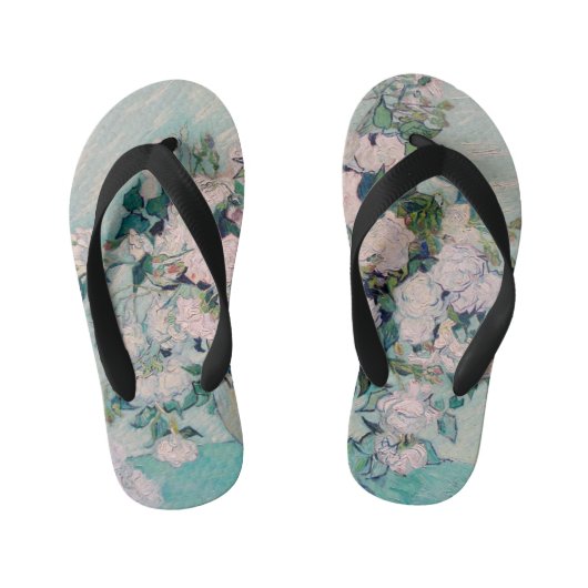 Tongs Enfants White Roses-1890-Vincent van Gogh (Semelle)