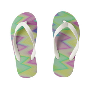 Tongs Enfants Zigzags arc-en-ciel