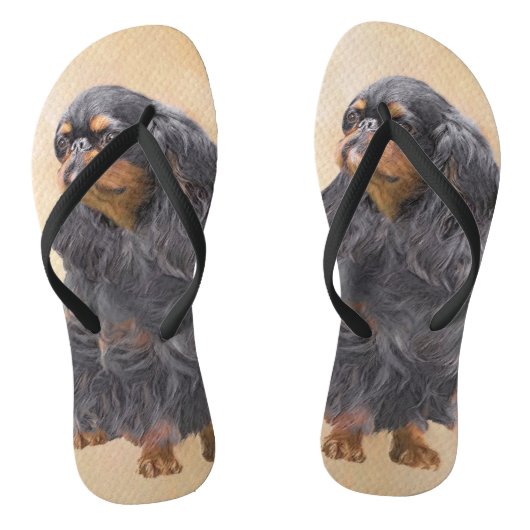 Tongs English Toy Spaniel Peinture Animal Art original (Semelle)