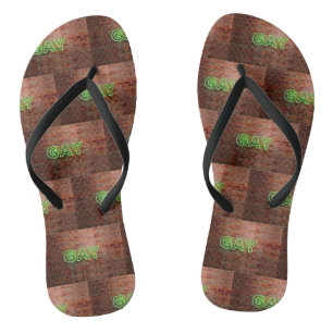 Tongs Enseigne néon gay illuminée SlipperyJoe lumineuse 
