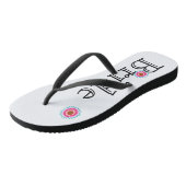 Tongs Épouse de fleurs de Lotus blanc et rose (Incliné)