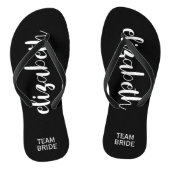 Tongs Épouse d'équipe personnalisée Noir (Semelle)