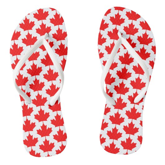 Tongs Érable rouge canadien Feuille canadienne (Semelle)