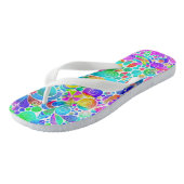 Tongs Esquisse Imaginaire Art - Fleurs Abstraites 2 (Incliné)