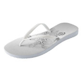 Tongs Été de la tortue de mer d'argent (Incliné)