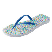 Tongs Été Fleur d'or bleu éclate (Incliné)