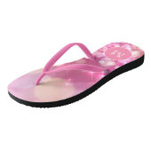 Tongs Étincelle rose glamour Monogram Flip Flops (Incliné)