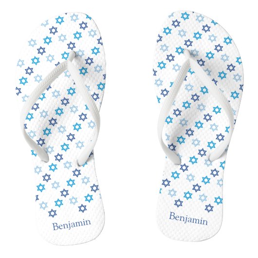 Tongs Etoile de David Bleu et Blanc (Semelle)