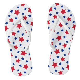 Tongs Étoiles Patriotiques Rouge Blanc Bleu