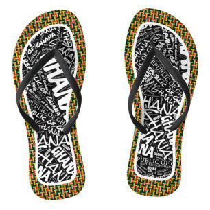 Tongs Fabrique Ghana Drapeau couleurs Patriotique