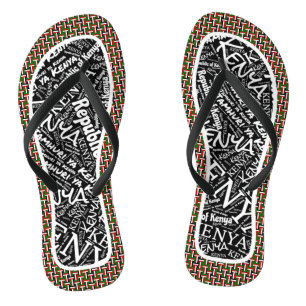 Tongs Fabrique Kenya Drapeau couleurs Patriotique