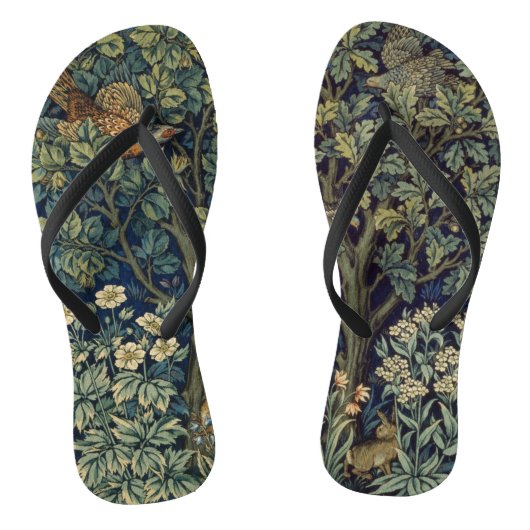 Tongs Faisan d'arbre boisé William Morris (Semelle)