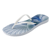 Tongs Fantaisie dynamique Abstrait Tons bleus Art fracta (Incliné)