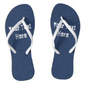 Tongs Faux Denim Texte Personnalisé (Semelle)