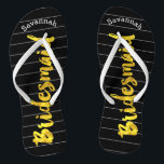 Tongs Faux or ou toute couleur<br><div class="desc">Motif Faux Gold White et Black Stripes - Changez dans N'importe quelle couleur en cliquant sur personnaliser. Personnalisé avec votre nom ou quelque chose et titre ou votre texte ici. Vous pouvez changer la couleur du ckground noir ! Associez n'importe quel événement ou faites-en votre couleur préférée avec la combinaison...</div>