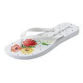 Tongs Femme d'honneur Polka Dot Floral (Incliné)