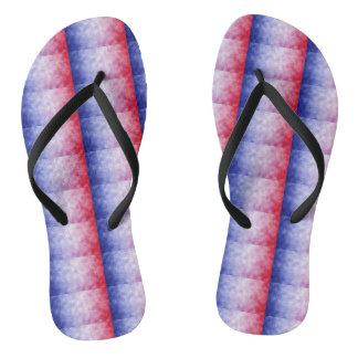 Tongs Femmes Rouge et Bleu