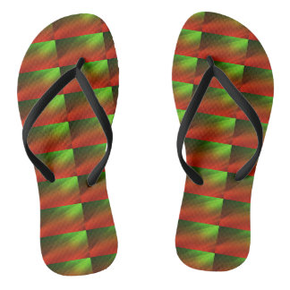 Tongs Femmes Rouge et Vert