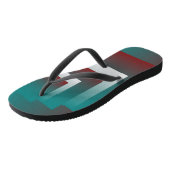 Tongs Fenêtres en blanc bordeaux turquoise (Incliné)