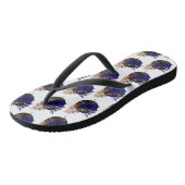 Tongs Ferme bleue sur cercle noir (Incliné)