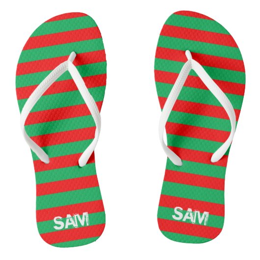 Tongs Fêtes de Noël Frappes personnalisées Flip Flops Th (Semelle)