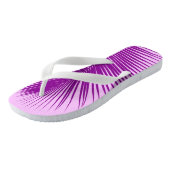 Tongs Feuille de palme - orchidée et violette (Incliné)
