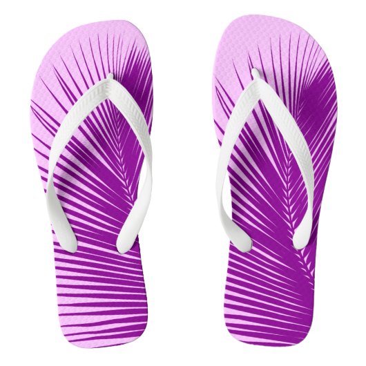 Tongs Feuille de palme - orchidée et violette (Semelle)