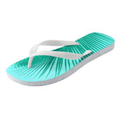 Tongs Feuille de palme - Turquoise et aqua (Incliné)