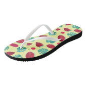 Tongs Feuille tropicaux Fruit d'été Motif de vacances (Incliné)