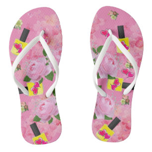 Tongs Feuilles à pied Pedi Style été polonais rose