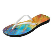 Tongs Feuilles Abstraites dorées (Incliné)