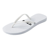 Tongs Feuilles blanches en noir zen (Incliné)