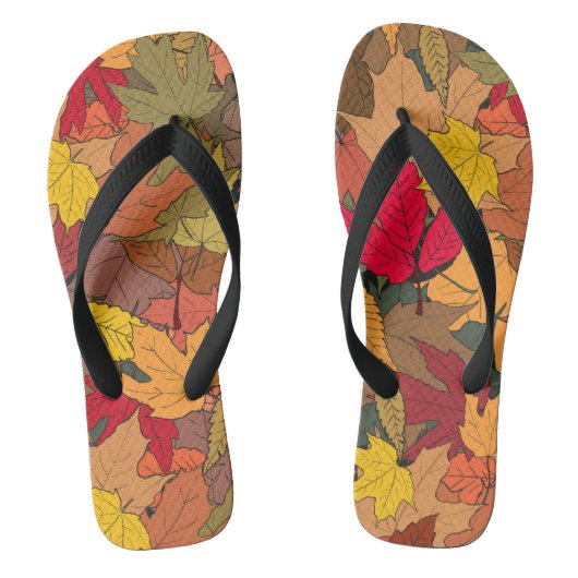 Tongs Feuilles d'automne colorées (Semelle)