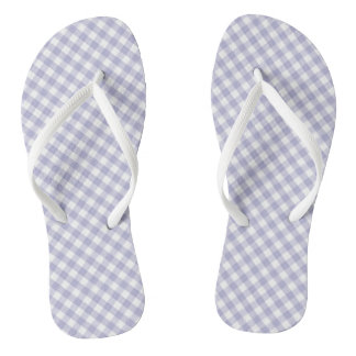 Tongs Feuilles de feuillage de conception En vichy viole