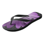 Tongs Feuilles de fleur de marmite violet (Incliné)
