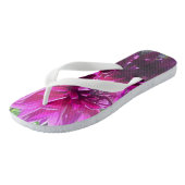Tongs Feuilles de fleur pourpre Dahlia (Incliné)