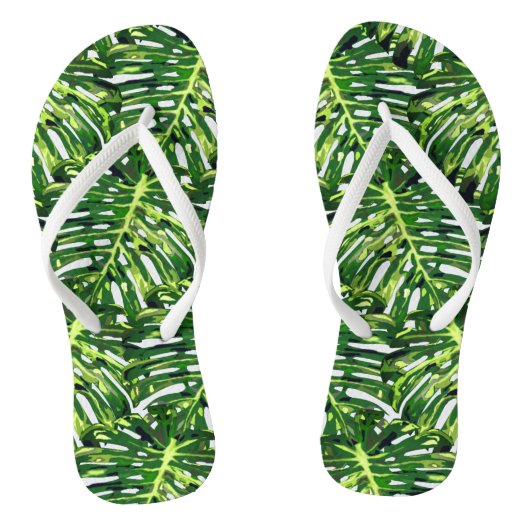 Tongs Feuilles de Monstera Tropical (Semelle)