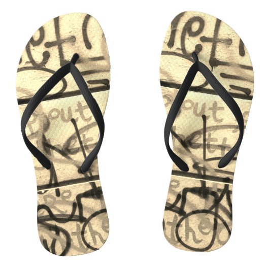 Tongs Feuilles de style Graffiti urbain (Semelle)