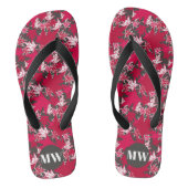 Tongs Feuilles d'érable sur fond de charbon Flip Flops (Semelle)